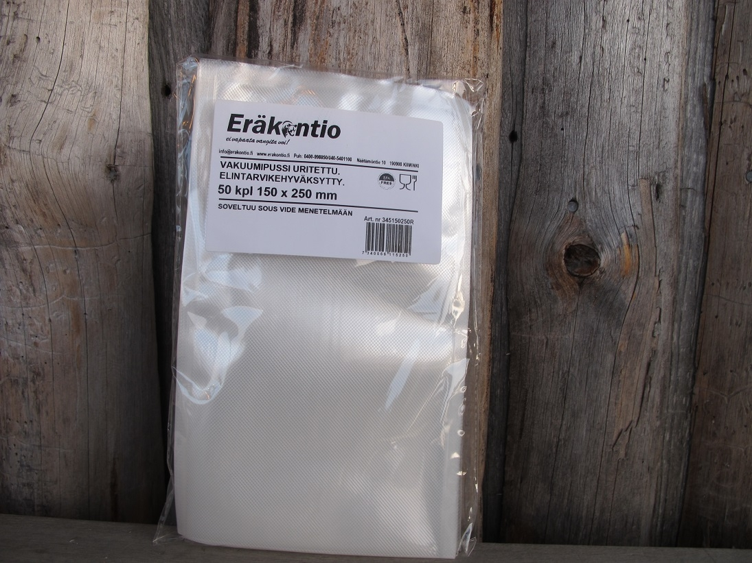 Eräkontio Vakuumipussi 15x25cm. 1 Eräkontio Vakuumipussi 15x25cm.